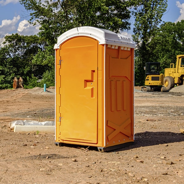 how often are the portable restrooms cleaned and serviced during a rental period in Humboldt